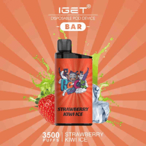 iget bar strawberry kiwi ice 3500 puffs disposable vape