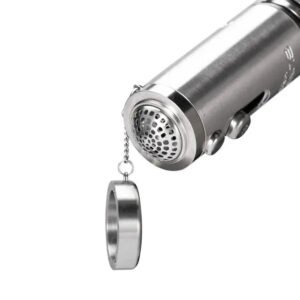 the sunakin sunpipe h2og stainless steel & glass waterpipe