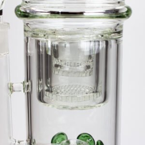 17 inches h2o glass water bong with double layer honeycomb