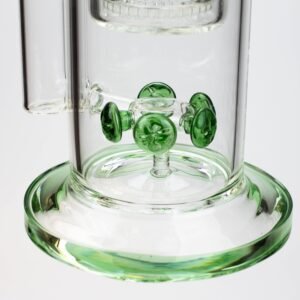 17 inches h2o glass water bong with double layer honeycomb