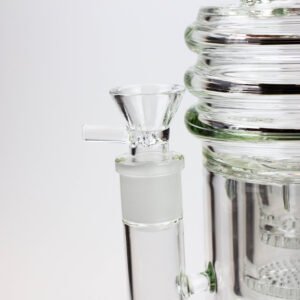 17 inches h2o glass water bong with double layer honeycomb