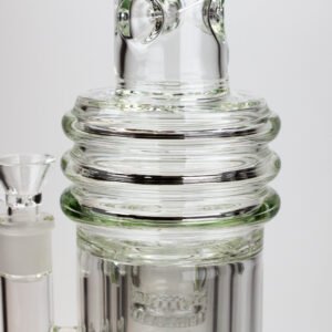 17 inches h2o glass water bong with double layer honeycomb