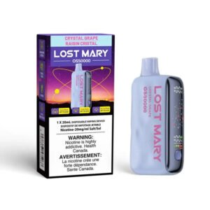 crystal grape flavour lost mary os50000 disposable vape new