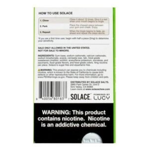 solace cool mint nicotine gum