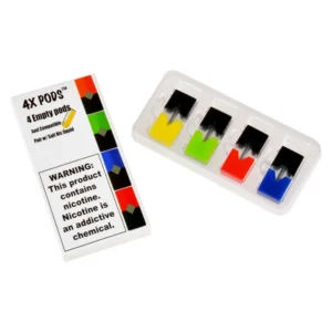 4x empty refillable pods pack of 4